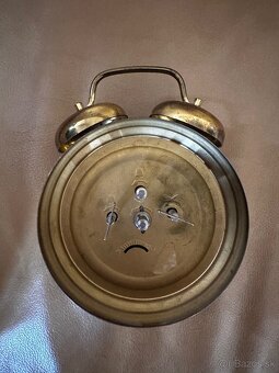 PRIM – retro mechanický budík (Československo, mosadz) - 2