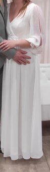 Biele spoločenské dlhé šaty č. 38/40 - 2
