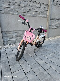 Dievčenský bicykel 16"+ pomocné kolieska - 2