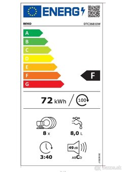 BEKO DTC 36810 W / Nikdy nepoužitá - 2