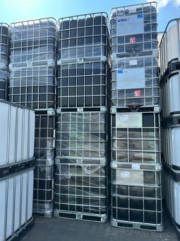 Čierne potravinárske 1000l IBC kontajnery nádrž sud barel - 2