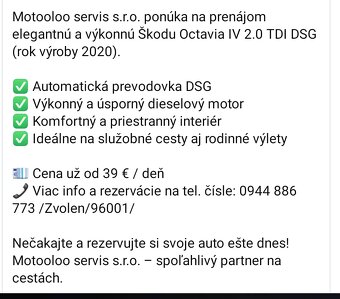 Prenájom - 2