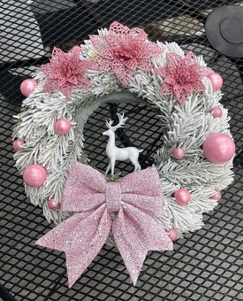 Vianočný set v ružovom prevedení s LED osvetlením - 2