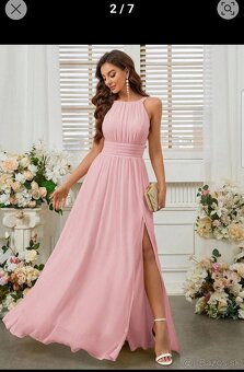 Ružové spoločenské šaty - 2