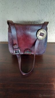 Starožitná koženná  brašňa - 2