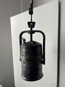 Stará krásna kovová banícka lampa - Kahan - Karbidová lampa - 2
