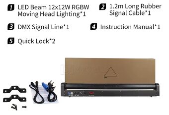 2x Move LED bar 8x12W rgbw - 2