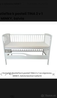 Detská postieľka k posteli 120x60 s matracom - 2