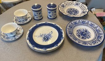 Predám modrobiely set – šálky, taniere, misy - 2