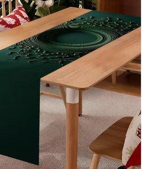 Zelený behúň na stôl 30 x 180 - 2