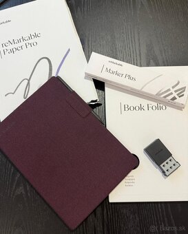 reMarkable Paper Pro (Farebný) + Marker Plus + Burgundy Foli - 2