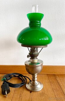 Stará cínová lampa ve stylu petrolejky - 2