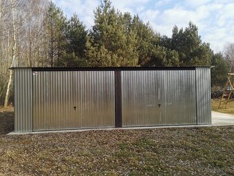 Plechová garáž 7x5m - 2