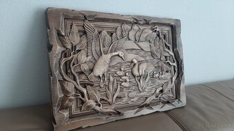 Drevený obraz Poľovnicke motivy 30×44cm hr.3cm. - 2