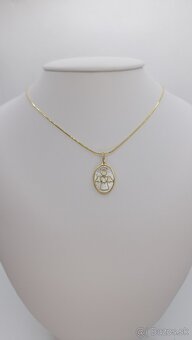 Zlatý náhrdelník lanko s anielikom - 2