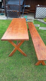 Záhradný stôl + lavice - 2