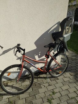 Bicykel s detskou sedackou cerveny - 2