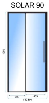 Sprchové dvere do niky REA SOLAR 90X195cm - 2