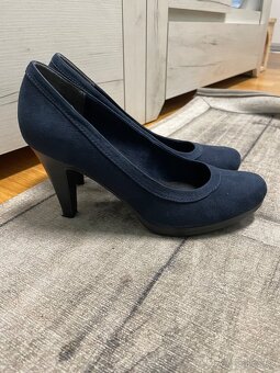 Modré semišové lodičky - 2