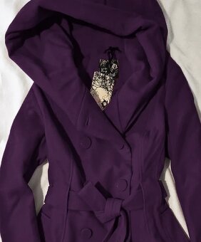 Dámsky kvalitný flaušový kabát / Veľ. - S - 2