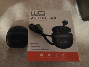 ťBezdrôtové wg air flex 3 black slúchadla t - 2