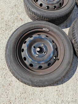 plechové disky 14x5J + letné pneu - 2