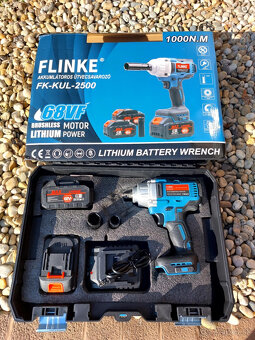 Mohutný Vysokokapacitný akumulátorový rázový utahovač+2-aku - 2