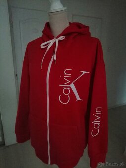 Mikina dámska nova značková Calvin Klein červená vel. L - 2