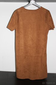 Hnedé semišové šaty značky Promod - 2