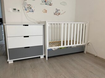 Detská postieľka a matrac + Komoda s prebaľovacím - 2
