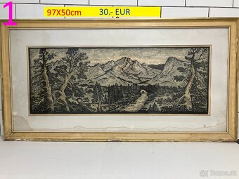 Obrazy pekné olejomaľby na plátne 9 kusov - 2