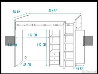 Poschodová postel - 2