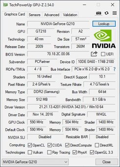 NVIDIA GeForce G210 512MB DDR2 V/D/HDMI - 2