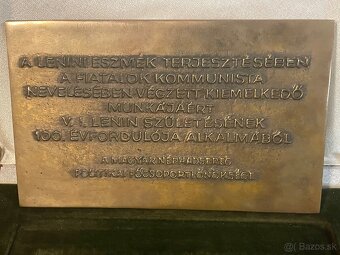 veľká bronzova plaketa Lenin - 2