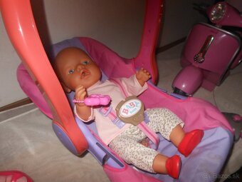 Bábika Baby Born, nosič, motorka na ovládanie, sedátko na bi - 2