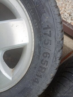 Alu Opel + zimne pneu 175/65 r14 - 2