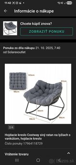 Ratanove hojdiacie kreslo - 2