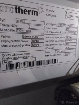 Predám liatinový plynový kotol Protherm 30KLZ so zásobníkom - 2