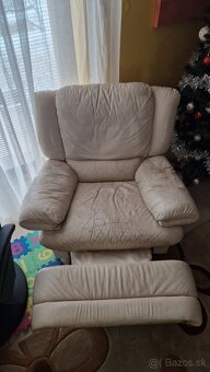 Relaxačné kožené kreslo - 2