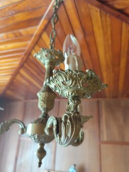 Mosadzné retro lustre - 2