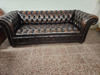 CHESTERFIELD ŠTÝL,DVOJFAREBNÁ KOŽENÁ - 2