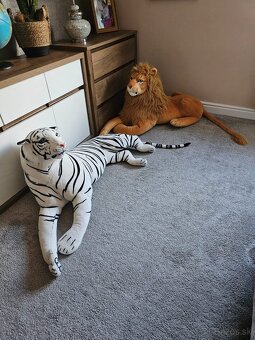 Nadrozmerne plysove hracky Lev a Tiger a plysova sedacka - 2