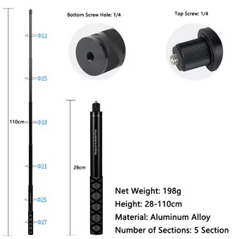 Nová selfie tyč  28-110 cm Gopro, Insta 360, DJI - 2