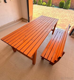 Záhradný set z masívneho dreva - 2