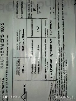 Polystyrén podlahový EPS 100S - 2