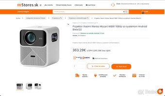 Predám TOP STAV Projektor Xiaomi Wanbo Mozart WB81 1080p - 2