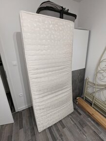 Kovový rám postele 90x200 + rošt + matrac - 2