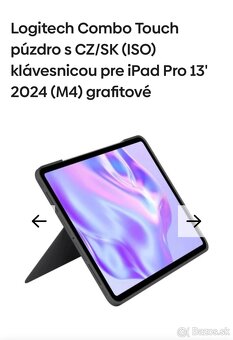 Klávesnica na iPad 13, M4 Logitech combo touch - 2