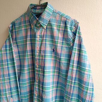 Ralph Lauren farebná károvaná košeľa s dlhým rukávom S - 2