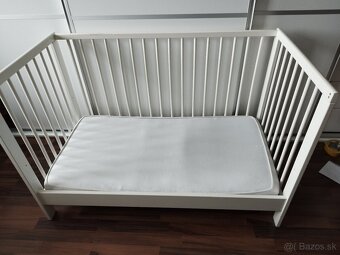 Postieľka IKEA + zábrana + matrac - 2